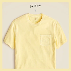 Neu mit Etikett - J. CREW Herren Vintage-Wash Baumwolle Tasche T-Shirt, Sunfaded Yellow Gr. L $ 39 - Bild 1 von 9