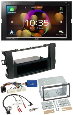 JVC DAB Lenkrad 2DIN Bluetooth USB Autoradio für Toyota Auris 2011-2012 schwarz - Bild 1 von 4