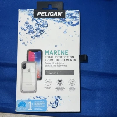 Pelican C37040-002A-CLBC Apple iPhone X Capa Impermeável - Geada / Transparente - Imagem 1 de 3