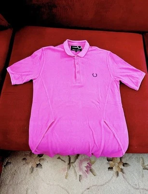Limited Edition Raf Simons X Fred Perry Polo Shirt Shocking Pink Size LARGE - Image 1 of 4