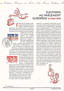 Document Philatélique 1er Jour : 22 1999 - Parlement Européen - Picture 1 of 1