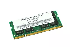 04G001617652 GENUINE ELPIDA LAPTOP MEMORY 1GB DDR2-667 (CA610) - Picture 1 of 2