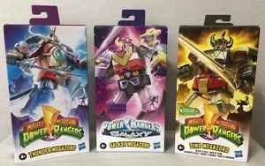 HASBRO Power Rangers LOT of THREE Boxed MEGAZORDS Thunder, Galaxy & Dino Figures - Picture 1 of 6