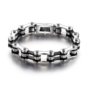 Bracciali Catena Punk Biker/Bicicletta/Moto per Donna Acciaio Inox Gioielli - Foto 1 di 28