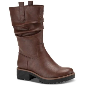 Sun + Stone Women's Nelliee Lug Sole Zipper Mid-Calf Boots - Picture 1 of 1