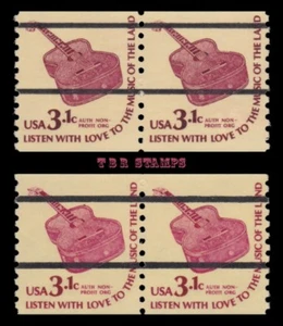 1613a 1613v Guitar 3.1 Color Set Bureau Precancel Americana 2 Pairs MNH -Buy Now - Picture 1 of 1
