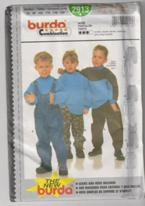 2913 BURDA - MONO Y PANTALÓN - UNISEX Niños Talla 2/3/4/5/6/7 - Imagen 1 de 1