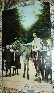 SELTENE DEUTSCHE KOLONIE KAMERUN 1906 POSTKARTE. PETER CARL MCKAY MIT SEINEM ESEL. - Bild 1 von 7
