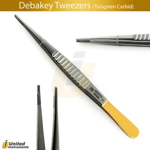 Premium Debakey Tweezers Titanium Coated Surgical Atraumatic Forceps Dual Tip - Picture 1 of 3