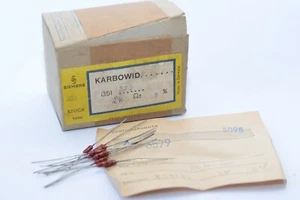 10x of 1960s Siemens Karbowid Resistor, 2 kOhms, 0.25 W for Klangfilm Amps, NOS - Picture 1 of 8