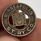 1947 MINNEAPOLIS ST RY CO MINNESOTA Train Streetcar Bus Coach Transit Token BZ