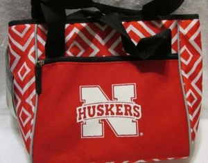 New Nebraska Huskers Red & White 16-Can Cooler Tote By Logo - Picture 1 of 7