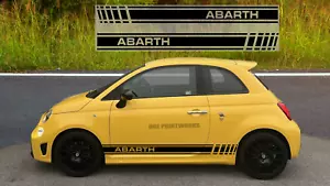 Side Stripes Graphic Decals Stickers For Abarth Fiat 500 595 - Picture 1 of 1