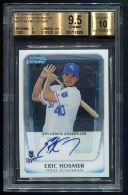 Bowman Chrome Eric Hosmer SP 2011 automático radiocontrol #BCP196 BGS 9,5 gema como nuevo 💎 Foto 1 de 2