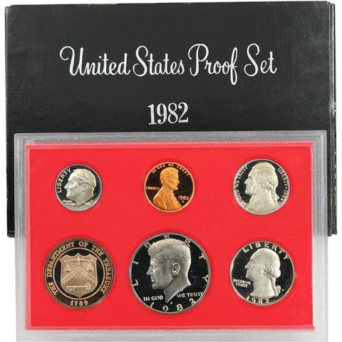 1982-S Proof Set United States US Mint Original Government Packaging Box Cover