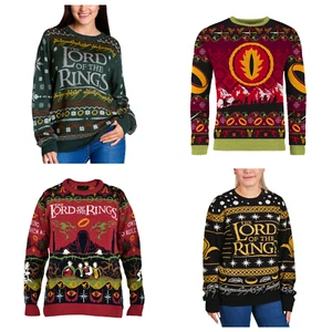 Herr der Ringe Strickpullover - Weihnachtspullover Sweater Pulli mehrfarbig xmas - Bild 1 von 9