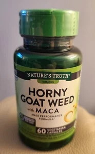 Vitamins Nature’s Truth Horny Goat Weed 60 Capsules 500mg For Men Exp 06/2026 - Picture 1 of 4