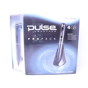 Livescribe Pulse Smartpen Pro Pack 4GB czarny rejestrator audio z pamięcią na części - Zdjęcie 1 z 6