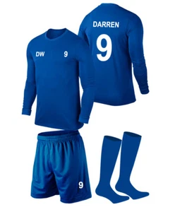 Football Kit Soccer kit Long Sleeve Adult (Shirt, Short & Socks) - Picture 1 of 16