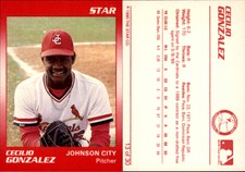 Cecilio Gonzalez 1990 Star Johnson City Cardinals #13 Card *AutographDen*