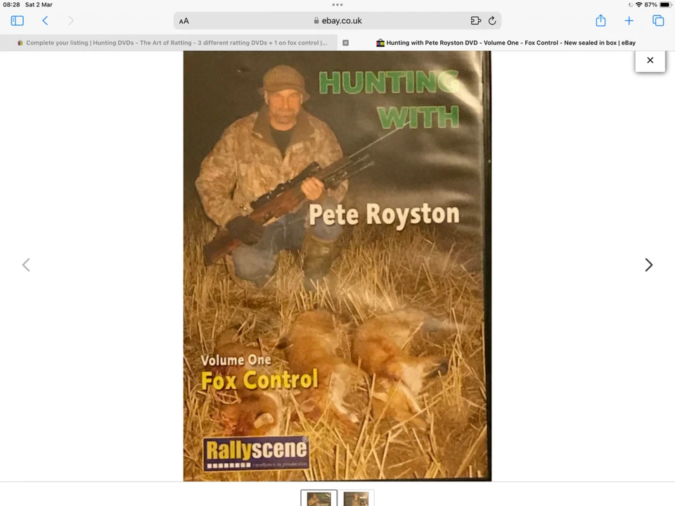 Hunting DVDs - The Art of Ratting - 3 different ratting DVDs + 1 on fox control - Image 1 of 1