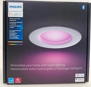 Philips Hue White & Color Ambiance 5/6" Smart Recessed Downlight -FREE S/H - Picture 1 of 4