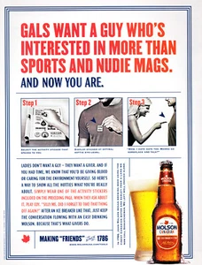 MOLSON BEER AD #3 RARE 2004 OUT OF PRINT FOR COLLECTORS - Imagen 1 de 2