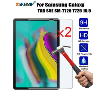 2PCS HD Verre Trempé Protecteur d'écran Fr Samsung Galaxy Tab S5e 10.5 T720 T725 - Photo 1/14