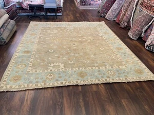 Fine Genuine Hand Knotted Oushak Heriz Geometric Area Rug Carpet 8x10ft,#128 - Picture 1 of 12