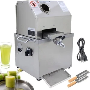 110V Electric Sugar Cane Juicer Stainless Steel Sugarcane Juice Extractor - Picture 1 of 10