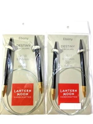 Lantern Moon Ebony Circular Nitting Needles Set Of Two. - Image 1 of 3