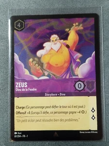 Carte LORCANA FR - Chapitre 1 61/204 Zeus - Rare✨FOIL✨Neuf - Imagen 1 de 2