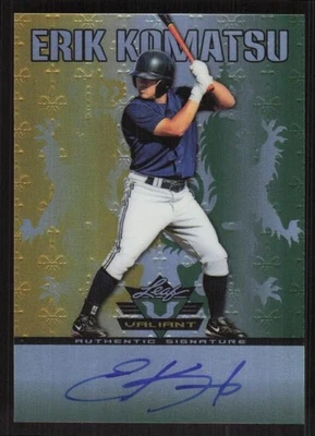 2011 LEAF VALIANT ERIK KOMATSU VA-EK1 MINT RC AUTOGRAPH MILWAUKEE BREWERS - Image 1 of 2