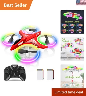 4.9-Inch Beginner Mini Drone - Crash-Proof with 15 Minutes Flight & Fun Lights - Image 1 of 4
