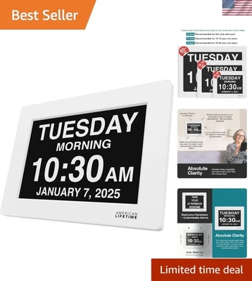 Reloj despertador digital multilingüe con números claros para ancianos - Opción de regalo Foto 1 de 4