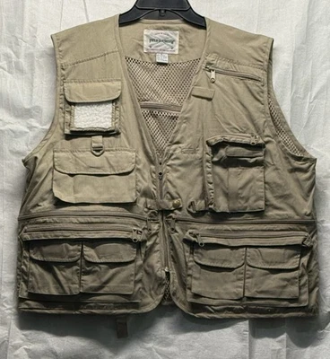Field & Stream Fishing Vest Men's XXL  Beige Multi Pocket Outdoor Gear - Image 1 of 2