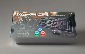 Warrior 3-in-1 Gamer Pack LED Gaming Keyboard Mouse & Hex Lights - Picture 1 of 3