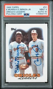 1988 Topps Orioles Leaders #51 Orioles Leaders PSA 9 Auto 10 - Picture 1 of 2