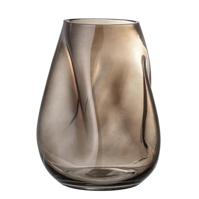 Bloomingville Ingolf Vase 19,5 x 26 x 18 cm Braun Glas Blumenvase Dekovase - Bild 1 von 4