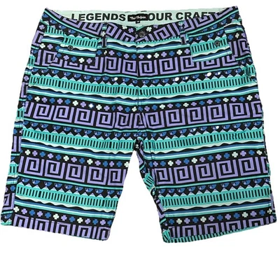 РОЗОВЫЙ ДЕЛЬФИН мужской размер 38 Aztec племенной узор повседневный доска Chino шорты - Изображение 1 из 4