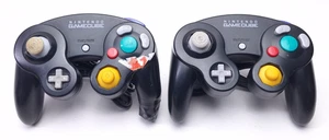 Nintendo GameCube Controller Grey Black DOL-003 Genuine OEM Authentic Lot 2 - Picture 1 of 17