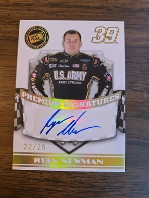 2009 RYAN NEWMAN PRESS PASS PREMIUM SIGNATURES 22/25 MINT - Image 1 of 2