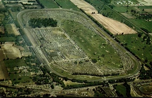 POSTCARD INDY 500 SPEEDWAY INDIANAPOLIS INDIANA BEFORE GRANDSTANDS - 1961 - Picture 1 of 2