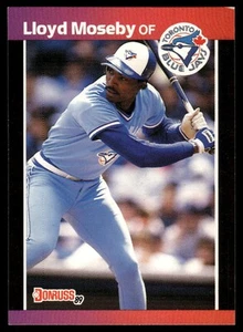 1989 Donruss #231c Lloyd Moseby "LEAF, INC" & "*Denotes - Picture 1 of 2
