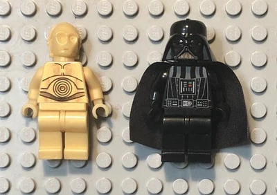 LEGO 2 Star Wars MiniFigures Peral C-3PO Darth Vader Episode 4/5/6 sw0386 sw0010 - Image 1 of 4