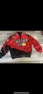 NASCAR JH Design M&M’s Racing Jacket Red Flames Elliott Sadler Mens 2XLarge - Image 1 of 4