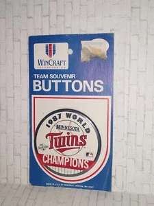 Vintage Minnesota Twins 1987 MLB World Series Champions Button Pin - Picture 1 of 3
