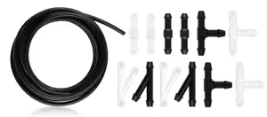 Windshield Washer Hose Universal Wiper Fluid Tube 12 Connectors Replacement Kit - Picture 1 of 8
