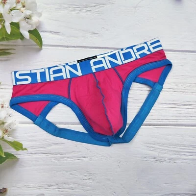 Andrew Christian Show-it Arch Jockstrap Sexy Men Underwear, Pink, Large - Image 1 of 4