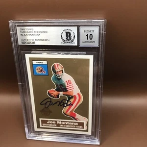 2005 Topps Joe Montana Turn Back The Clock #2 Auto Autograph BGS 10 Auto - Picture 1 of 2